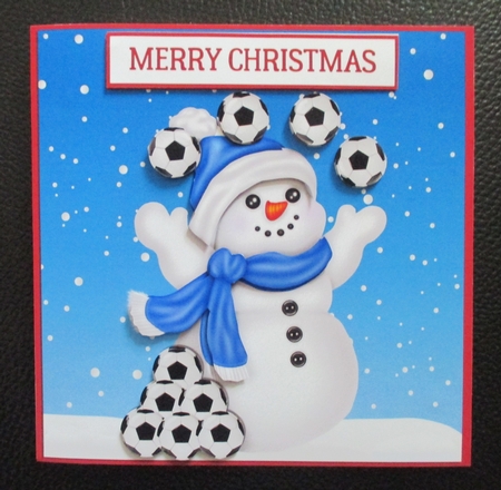 FOOTBALL SNOWMAN QUICK CARD SHEET 4 by Davina Rundle