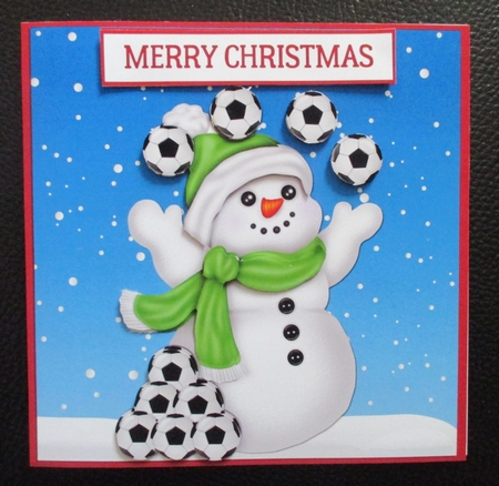 FOOTBALL SNOWMAN QUICK CARD SHEET 5 by Davina Rundle