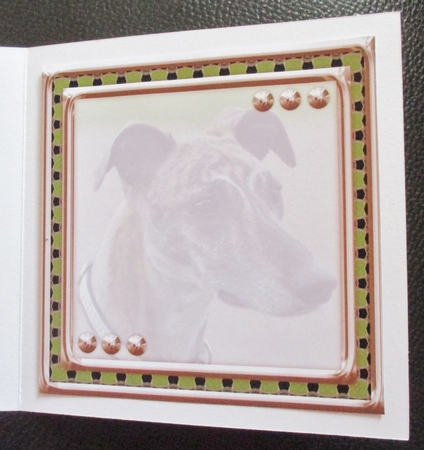 JJ LOVE MY DOG GREYHOUND 2 8X8 INSERT BLANK by Davina Rundle