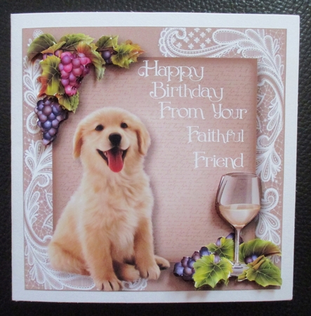 Happy birthday From The Dog - Golden Lab by Davina Rundle