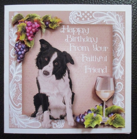 Happy Birthday From The Dog - Border Collie by Davina Rundle