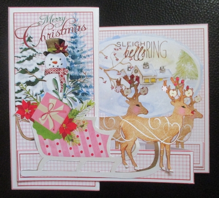 Z Fold Christmas Sleigh and Reindeer with Template by Davina Rundle