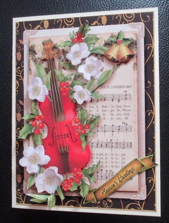 Christmas Melody Card Front Mini Kit.3 by Davina Rundle