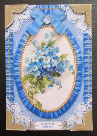 Forget Me Knots Lace N Ruffles Card Front Step by Step by Davina Rundle