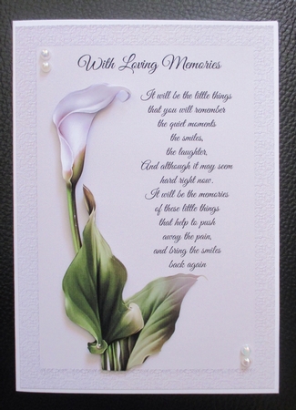 Single Lily Sympathy Card by Davina Rundle
