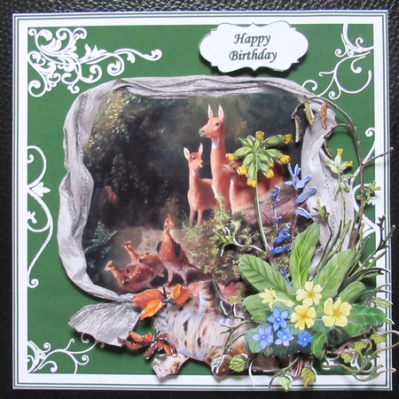 DEER & GROUSE CHRISTMAS BIRTHDAY THANK YOU UNIVERSAL 2 by Davina Rundle