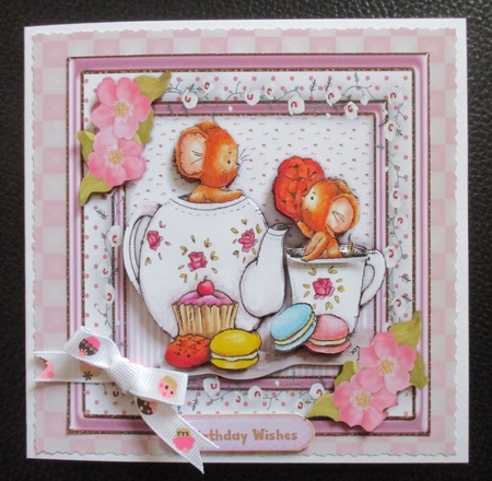 8x8 Mini Kit ,Tea And Mice Macarrons  by Davina Rundle
