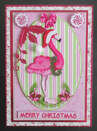 Christmas flamingo by Davina Rundle