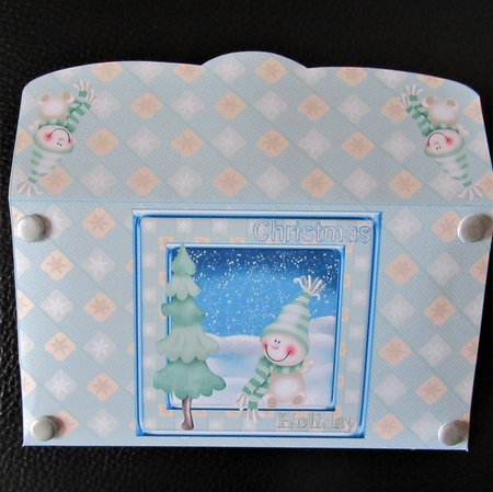 JJ CUTE SNOWMAN 1 MONEY WALLET by Davina Rundle