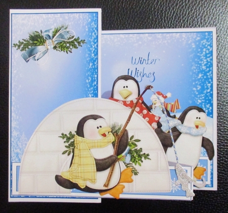 Z Fold Penguins In The Snow by Davina Rundle