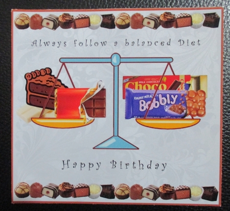 Always Follow a Balanced Diet - Decoupage by Davina Rundle