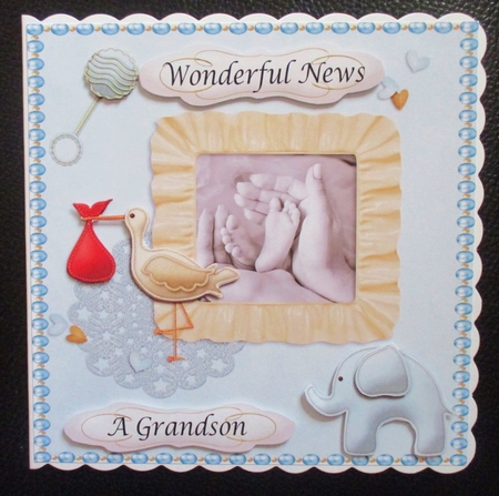 Congratulations Grandparents Baby Boy by Davina Rundle