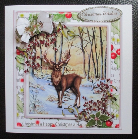 8x8 Mini Kit , Beautiful Stag in the Snow  by Davina Rundle