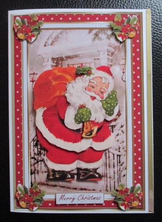 Father Christmas Decoupage Topper by Davina Rundle