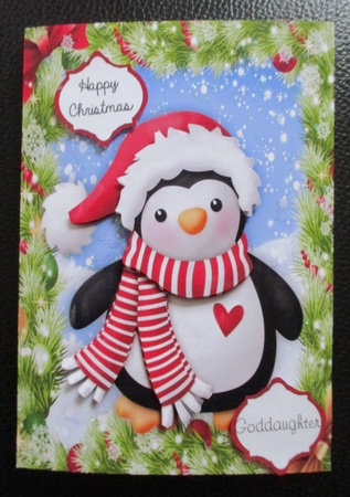Gorgeous Penguin With Red & White Hat by Davina Rundle