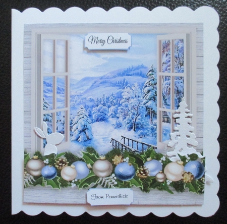 Beautiful Christmas With A View 8x8 by Davina Rundle