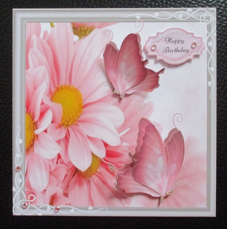 Beautiful Pink Flowers 8x8 by Davina Rundle