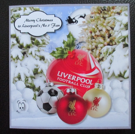 Merry Christmas Liverpools No.1 Fan by Davina Rundle