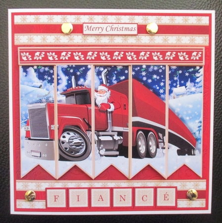SANTAS TRUCK Christmas 7.5 Quick Card Kit Create Any Name Alphabet in 2 sizes by Davina Rundle