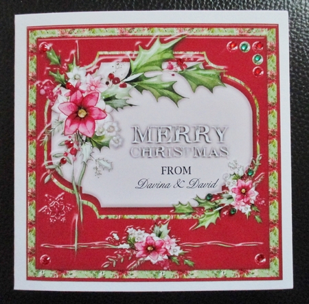 JJ CHRISTMAS FLORAL 8X8. by Davina Rundle