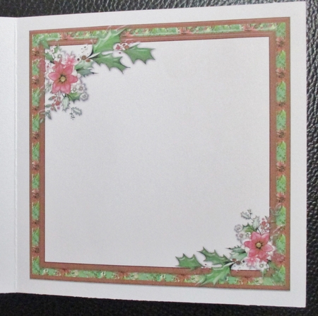 JJ CHRISTMAS FLORAL 8X8 INSERT BLANK. by Davina Rundle