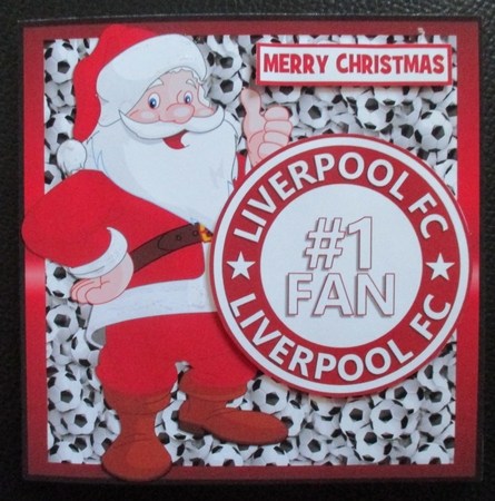 LIVERPOOL - SANTA FOOTBALL TOPPER  by Davina Rundle