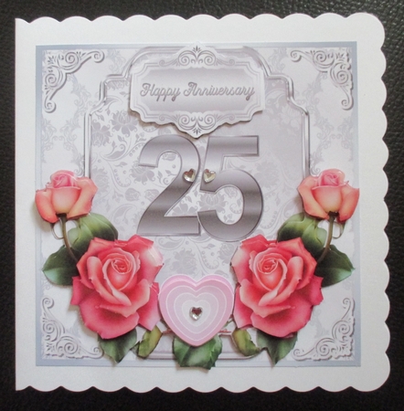 SILVER 25TH WEDDING ANNIVERSARY MINI KIT by Davina Rundle