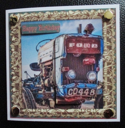 FORD TRACTOR FATHERS DAY - BIRTHDAY  by Davina Rundle