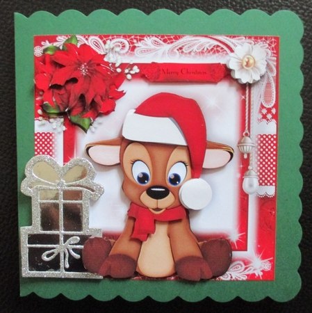 The Little Reindeer Card Front Kit by Davina Rundle