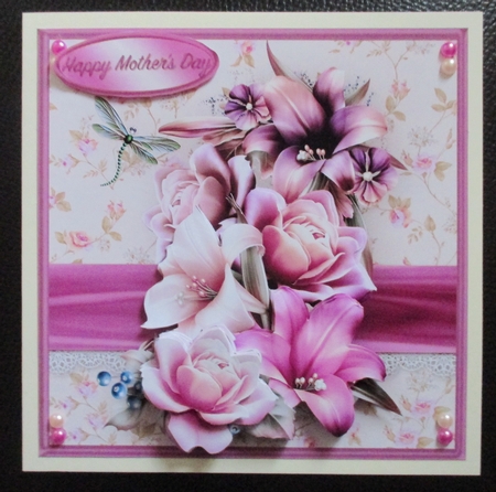Roses and Lilies - Decoupage Card Mini Kit by Davina Rundle