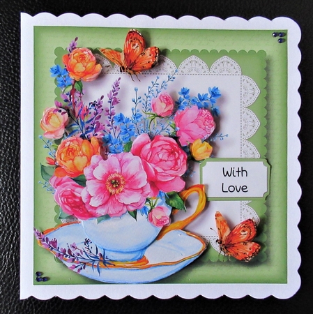 Watercoloured Floral Teacup by Davina Rundle