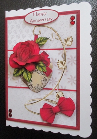 Valentine Wishes - 5in x 7in Card Mini Kit by Davina Rundle