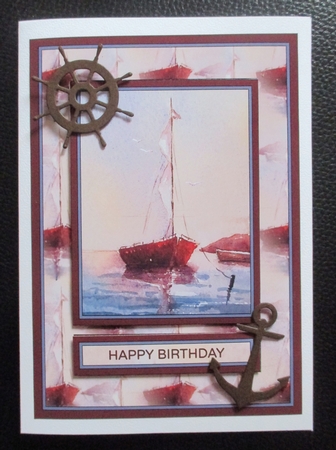 Nautical Birthday/Fathers Day Quick Card Topper by Davina Rundle