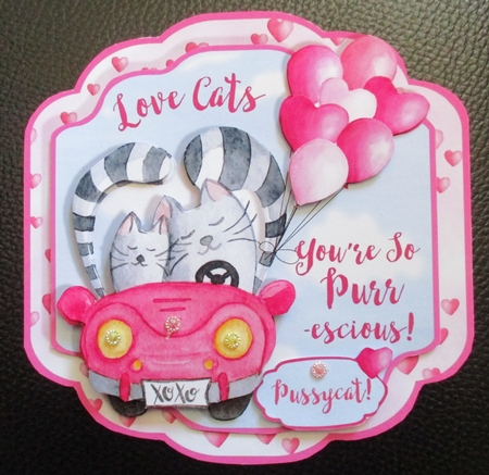 SPRING BEGINNINGS - Valentine Love Cats by Davina Rundle