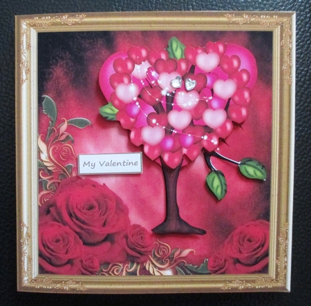 Tree of Hearts Decoupage Topper by Davina Rundle