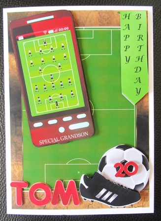 TOM Football Phone card by Davina Rundle