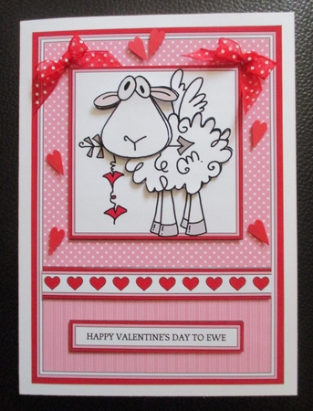 Happy Valentines Day To Ewe 5 X 7 Topper by Davina Rundle