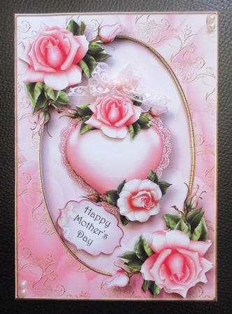 Soft Pink Hearts & Roses by Davina Rundle