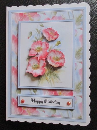 Beautiful Rob Pohl Watercolor Flower Card Topper by Davina Rundle