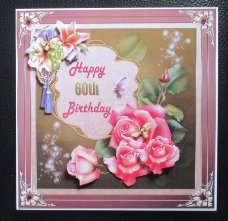 Happy 60th Birthday Topper by Davina Rundle