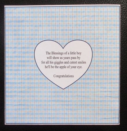 Z Fold New Baby Boy Congratulations including Template by Davina Rundle