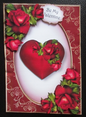 Beautiful Red Heart & Roses by Davina Rundle