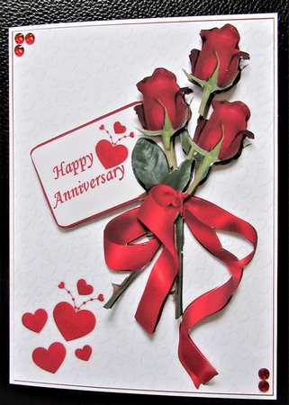Valentine, anniversary roses note mini kit by Davina Rundle