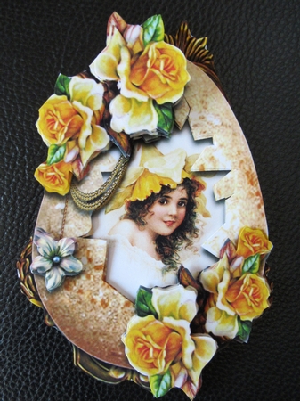 Eggstravaganza - Yellow flower fairy egg by Davina Rundle