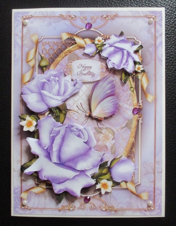 Shabby Lilac Roses Mini Kit by Davina Rundle