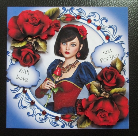 Portrait Of A Beauty - Red Roses by Davina Rundle