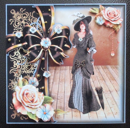 Edwardian Rose Card Front Kit by Davina Rundle