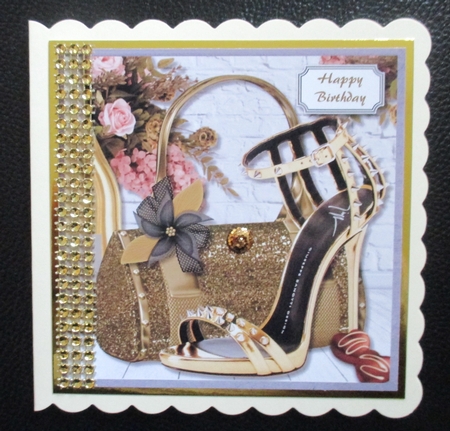 Gold bag, shoes and flowers by Davina Rundle