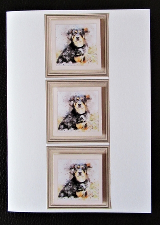 Dog 2  8x8 Card Front / Topper by Davina Rundle