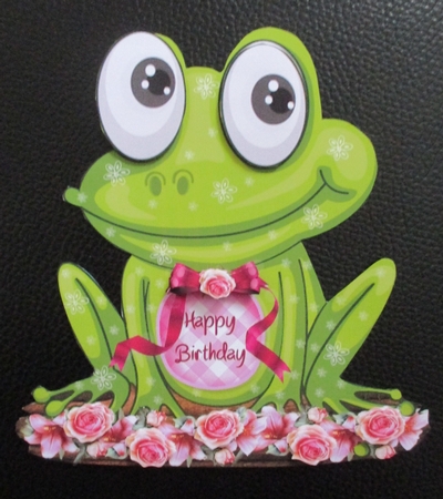 Pretty in Pink Hoppy Frog Card by Davina Rundle